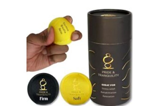 Hand Therapy Exercise Stress Ball - Two-Density Stress Balls & Grip Strength ...