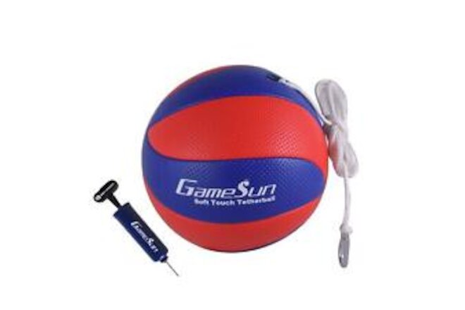 Tetherball Ball and Rope with Carabineer, Soft Touch, Portable Tetherballs wi...