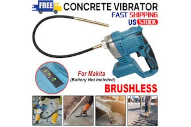 Handheld Electric Concrete Vibrator Cordless Vibrating Rod For Makita No Battery