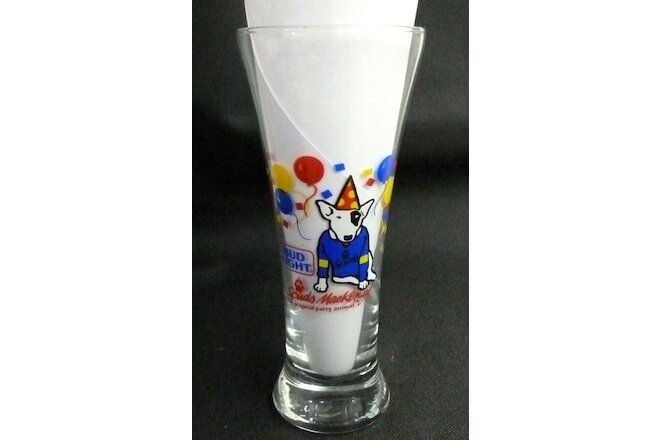 4- 1987 Anheuser-Busch BUD LIGHT Pilsner Beer Glass SPUDS MACKENZIE Party Animal
