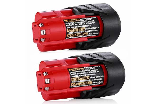 3.0Ah For Milwaukee M12 12 Volt LITHIUM Battery pack 48-11-2420 48-11-2401 2Pack