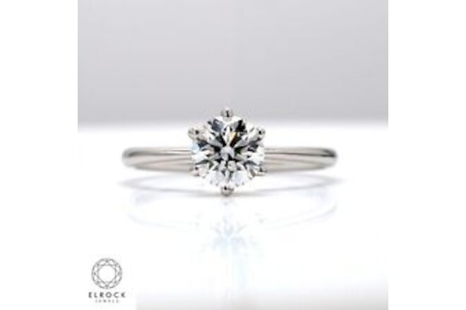 14K White Gold 1ct Solitaire Lab Grown Diamond Engagement Ring IGI Certified