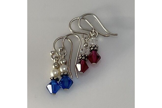Lot of Two (2) Pairs STERLING SILVER 925 Dangle Earrings