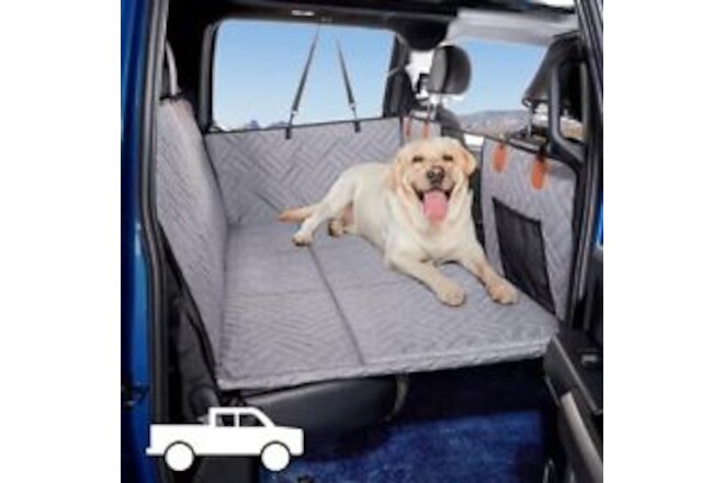Dog Back Seat Extender for Truck,Truck Dog Seat Cover Back Seat,Dog Gray