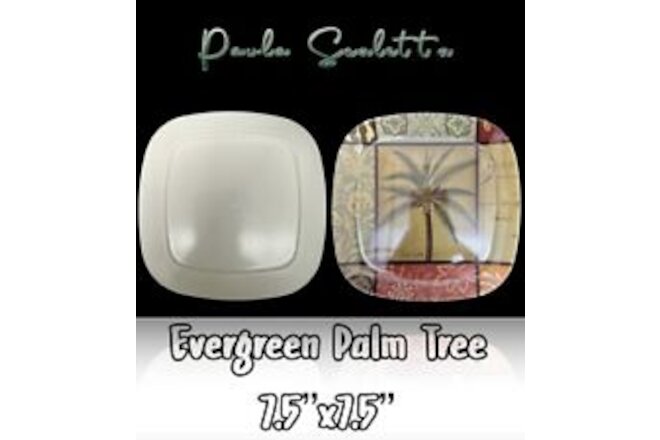 🐆Lot of 2 Evergreen Palm Tree - Plates Paula Scaletta