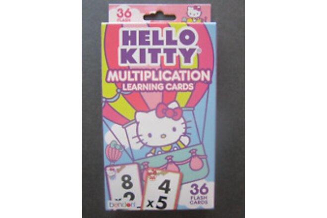 Hello Kitty Math Multiplication Learning 36 Flash Cards 5" X 3" Sanrio Boxed New