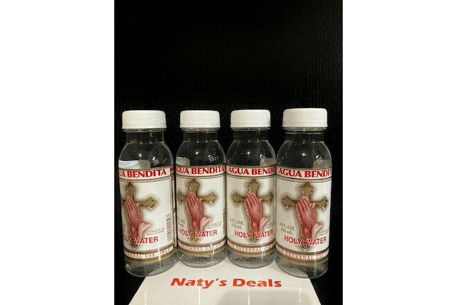 HOLY WATER By De Crusellas Lot of 4 SPIRITUAL RELIGION Blessed Self Help