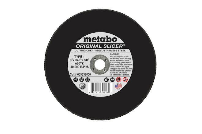 (50) Metabo 55.339 55339 6" Slicer Cut-off Wheels-Box of 50
