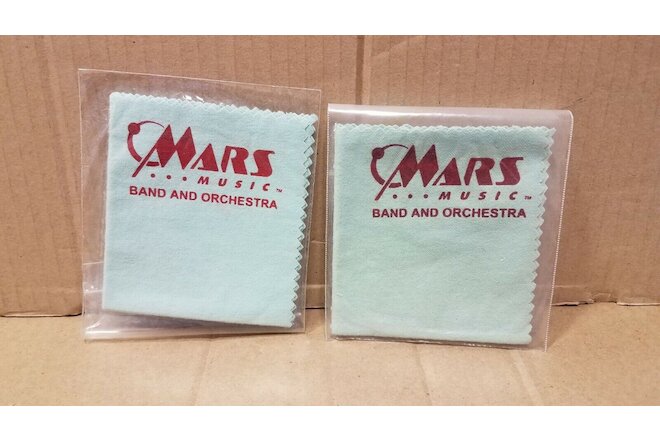 Lot of 2 Mars Music Band and Orchestra Center Silver Polish cloth