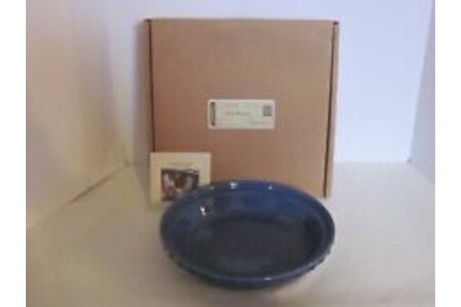 Longaberger Grandma Bonnie's CORNFLOWER Pie Plate ~ Blue ~ USA ~ NIB ~ Baking