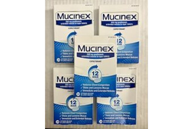 Mucinex 12 HR Extended Release Chest Congestion Expectorant 100 Tablets EXP 7/24