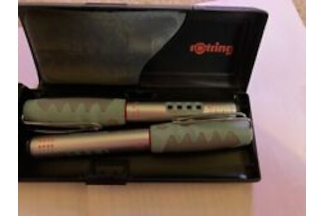 Rotring Core Lysium Fountain Pen  two in a hard case   vintage