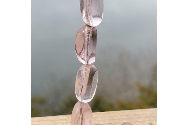 Vintage Light Pink Purple PTable Cut Glass Window Beads DIY Jewelry Making
