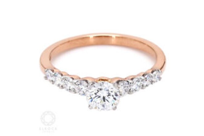 14K Gold Solitaire Diamond Engagement Ring IGI Certified VS1 F Lab Grown