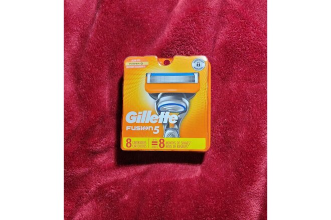 "2X" Gillette Fusion 5 power Razor Blade Refill Cartridges Pack of 8 =16 Total