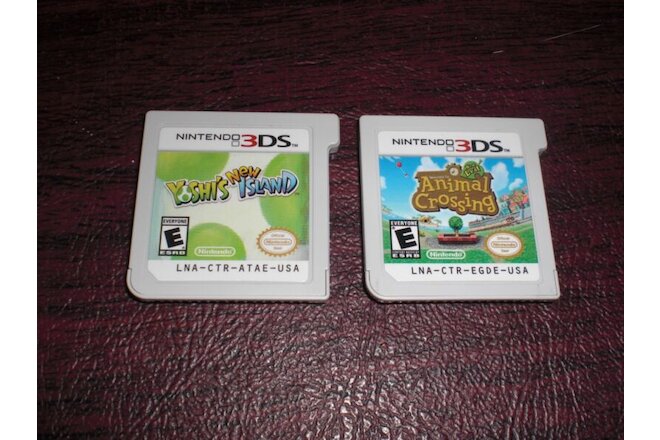 Animal Crossing New Leaf + Yoshi's New Island for Nintendo 3DS XL 2DS Console!