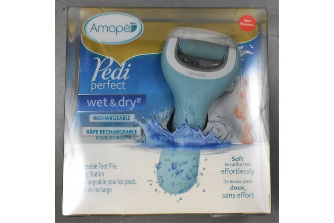 Lot of 2 Amope Pedi Perfect Wet & Dry Rechargeable Foot File/4 Replacement File