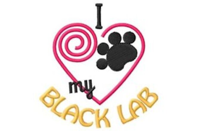 I "Heart" My Black Lab Fleece Jacket 1367-2 Size S - XXL