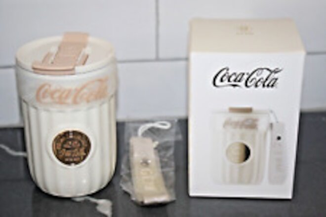 RARE! Coca Cola GERM Cup US SELLER Ivory Stainless Steel 400 mL NEW in BOX