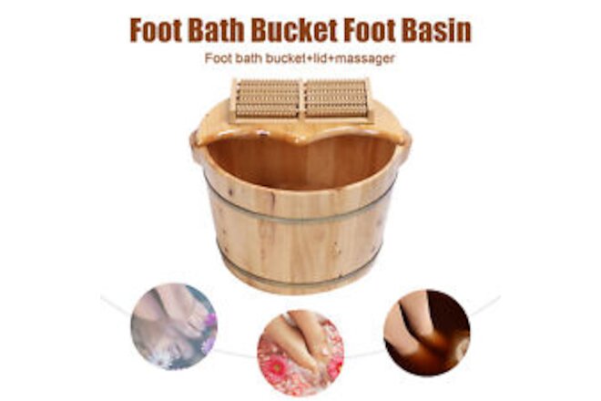 Wood Foot Bath Basin Massage Barrel Feet Relax Spa Bucket Kit Health & Beauty