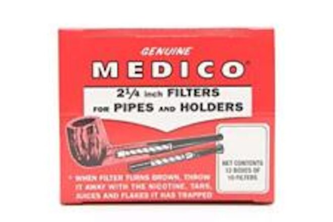 Medico Pipe Filters - 12 Boxes of 10
