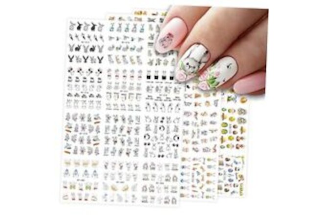 36 Sheets Easter Nail Art Stickers Bunny Water Transferr Nail Easter Style 3
