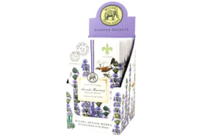 ✿ New MICHEL DESIGN WORKS Scented Sachet Pouch LAVENDER ROSEMARY Closet Fragrant