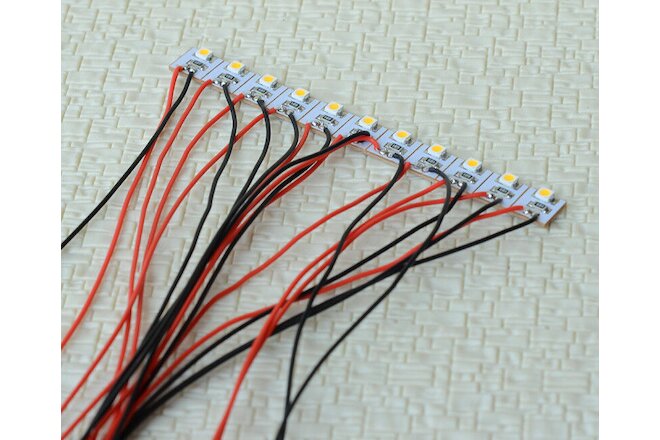 15 x pre-wired warm white SMD LED building interior lighting+ wired resistor 12V