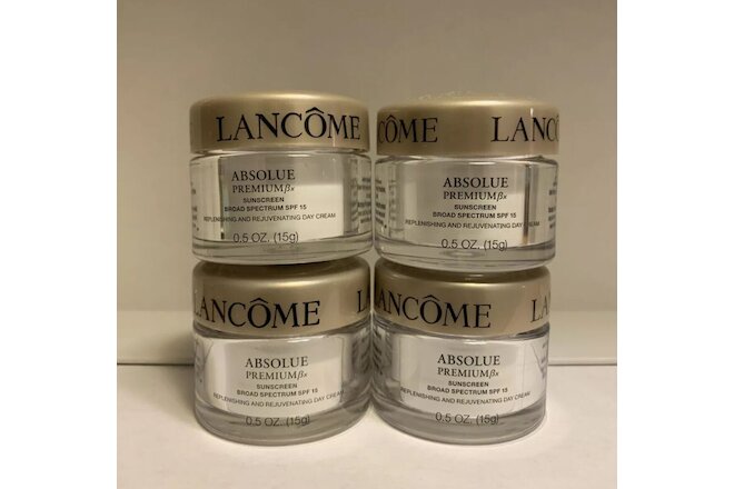 4 x Lancome Absolue Premium Bx Replenishing Rejuvenating Day Cream 0.5 oz Each