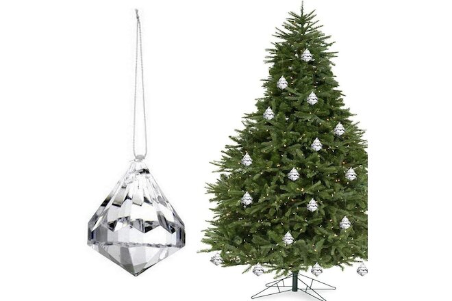 24pcs Christmas Drops Ornaments Festival Party Xmas Tree Hanging Decorations