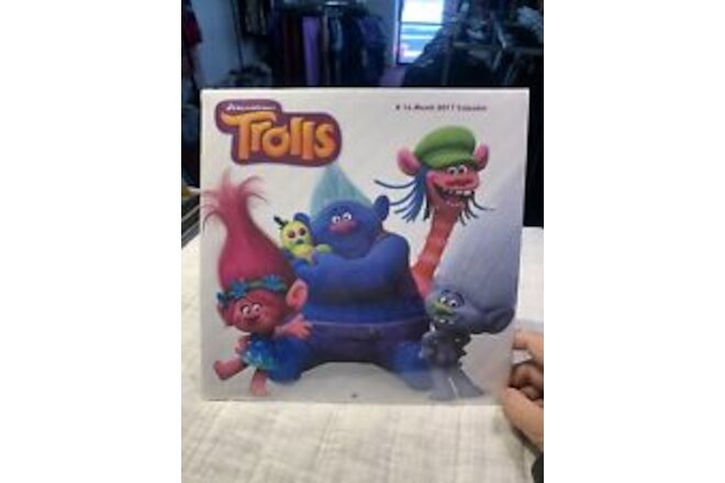 Dreamworks' Trolls 2017 12-Month Wall Calendar New sealed