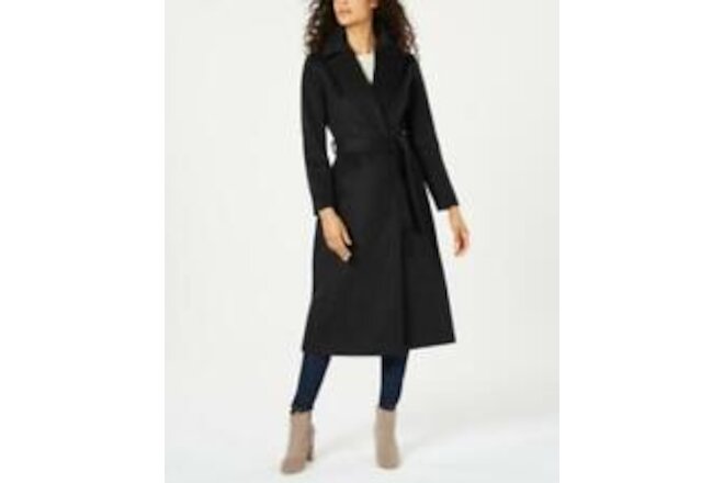 MSRP $440 Forecaster Belted Women's Maxi Walker Coat Black Size 6