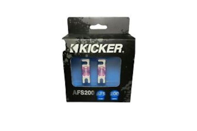 Kicker AFS200 200 Amp Platinum-Plated AFS Fuses with Color Coded Casing-new