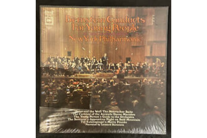 Bernstein Conducts For Young People N.Y Philharmonic 3 Record set, SEALED!