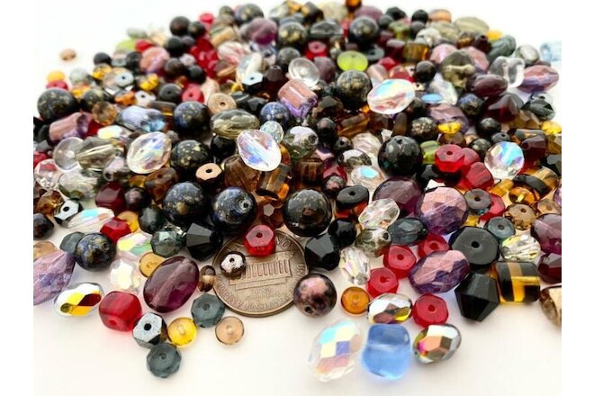 Vintage All Glass Beads Mix Quarter Pound 200+