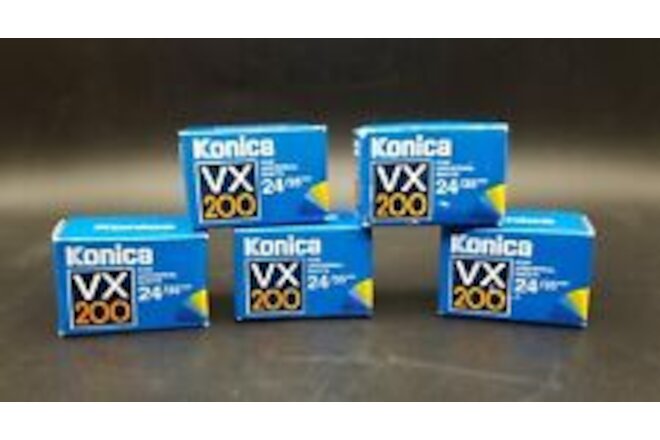 Lot of 5 Konica VX200 24-Exp 35 mm Camera Film Expired See Photos For Dates NOS