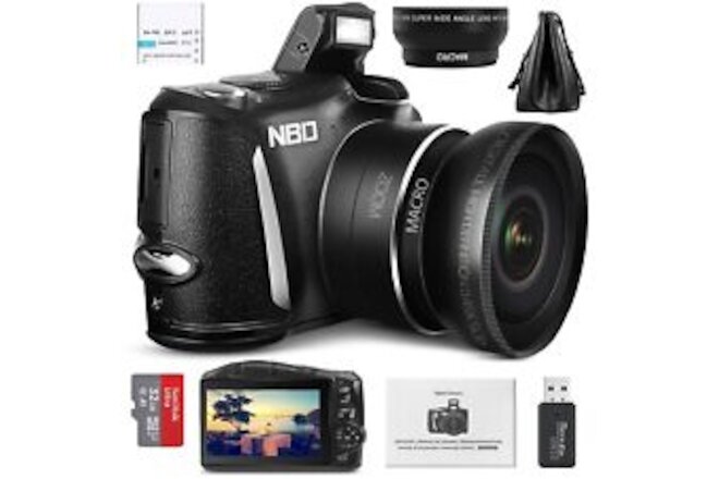 Digital Camera 4K HD 48MP 16X w/ 32GB SD Card Professional Vlogging Photography