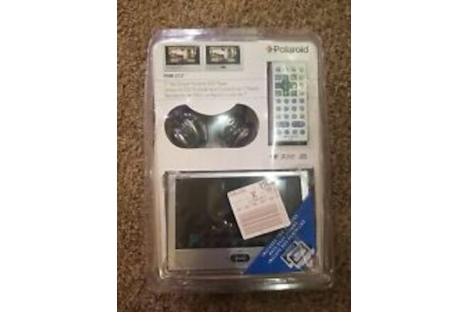 Polaroid PDM-2737 7" 2 Screen Car TV DVD Player NEW Headphones Remote