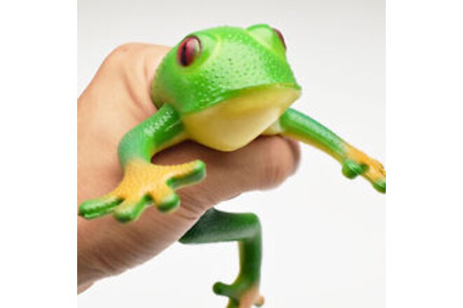 Realistic Frog Toy Stretchy Squishy Frog Relief Anxiety Sensory Toy Stress Ball