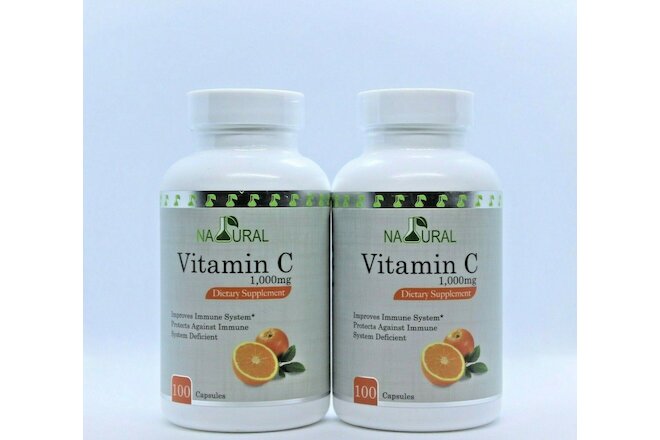 Vitamin C 1000 mg. 200 Capsules .Improve Immune System.