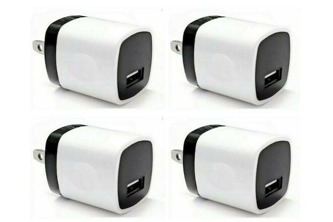 4x 1A USB Adapter AC Home Wall Charger US Plug FOR Cell Phone universal