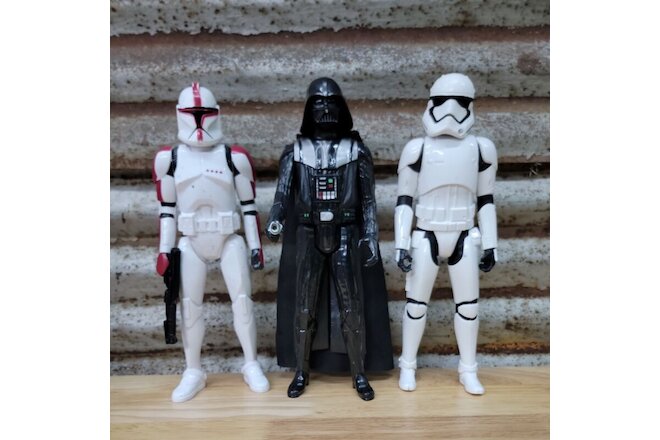 Star Wars 2012 Clone & Storm Trooper Darth Vader 12" inch Hasbro Action Figures