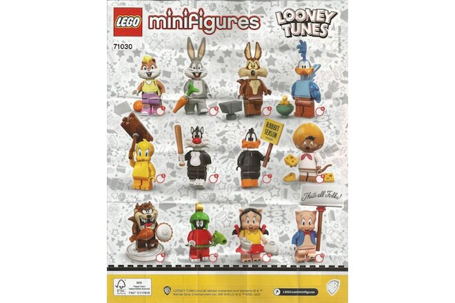 LEGO Blind Bag Minifigures 71030 - Looney Tunes - Full Set of 12 Lot