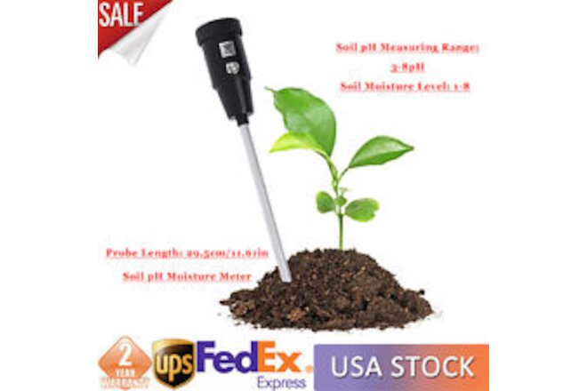 PH Moisture Meter Tester Pro Sensor Gardening Plant Soil Analyzer Kit 3-8pH NEW