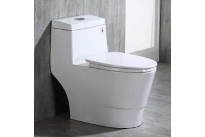 WOODBRIDGE One Piece Toilets 1.0/1.6 GPF All-In One Toilet w/ Soft Closed Seat