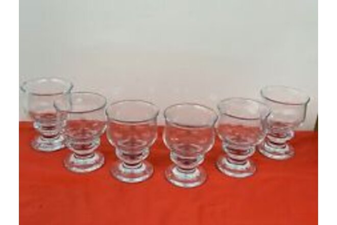 HOLMEGAARD GLASS (DENMARK)  --  WHITE WINE GOBLETS  --  TIVOLI COPENHAGEN  (6)