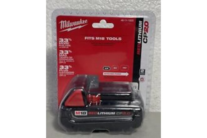 New Genuine Milwaukee 48-11-1820 M18 CP2.0 Red Lithium Battery 2.0 Ah-Sealed Pkg