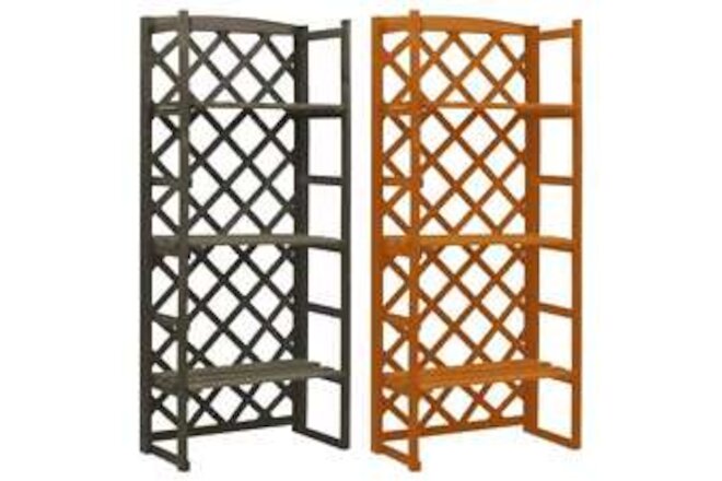 Plant Rack Plant Stand with Trellis Flower Pot Stand Solid Firwood vidaXL