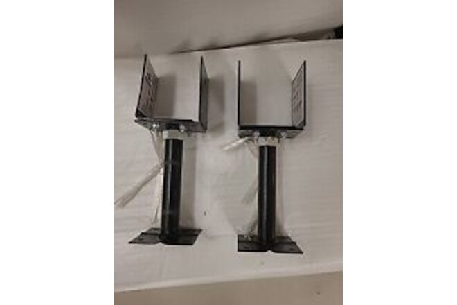 Lot Of 2 Pylex 12098 33/66 Extendable Deck Support, Black