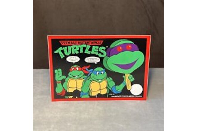 Vtg 1989 TMNT Ice Cream Truck Sticker Decal RARE Ninja Turtles Popsicle UNUSED!